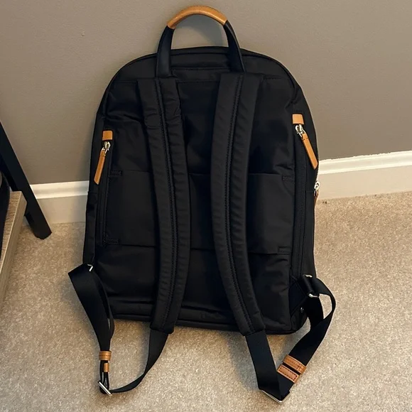 TUMI Black Backpack with Tan Details - Picture 3 of 8